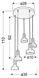 Závesná lampa PUERTO Candellux