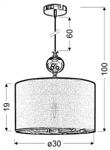 Závesná lampa MELBA 1xE27