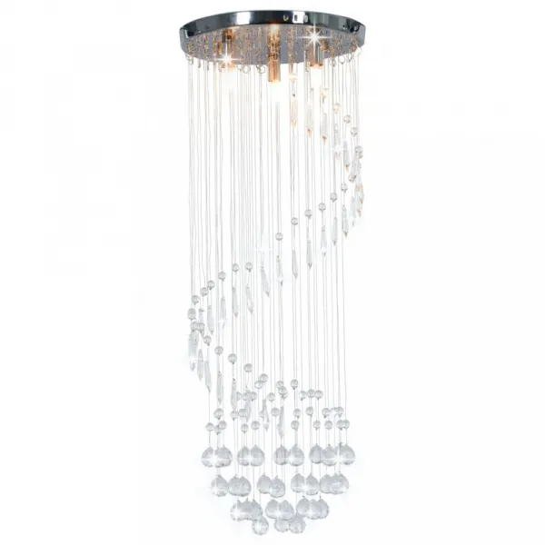 Stropná lampa krištáľ / chróm Dekorhome