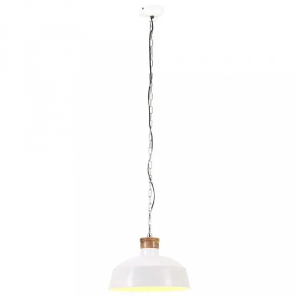 Závesná lampa biela / mangovníkové drevo Dekorhome 58 cm