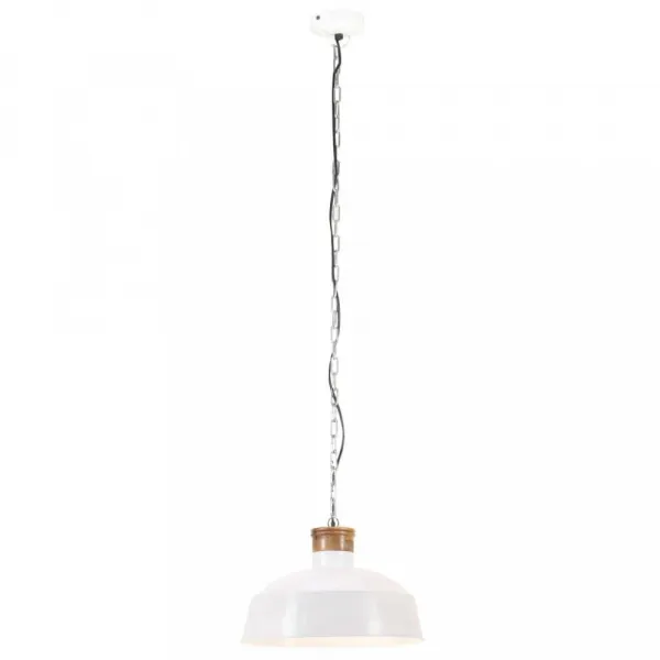 Závesná lampa biela / mangovníkové drevo Dekorhome 58 cm
