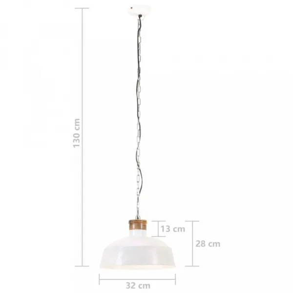 Závesná lampa biela / mangovníkové drevo Dekorhome 58 cm