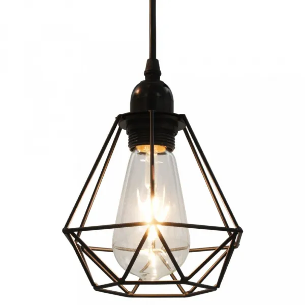 Závesná lampa čierna Dekorhome