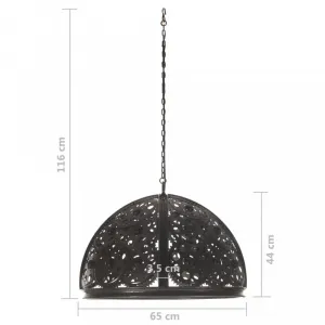 Závesná lampa čierna Dekorhome 45 cm