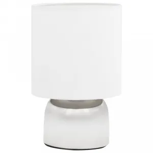 Stolná lampa 2 ks biela / strieborná Dekorhome