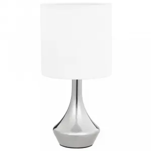 Stolná lampa 2 ks biela / strieborná Dekorhome