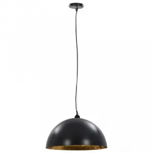 Závesná lampa 2 ks čierna / zlatá Dekorhome 40 cm