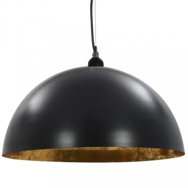 Závesná lampa 2 ks čierna / zlatá Dekorhome 40 cm