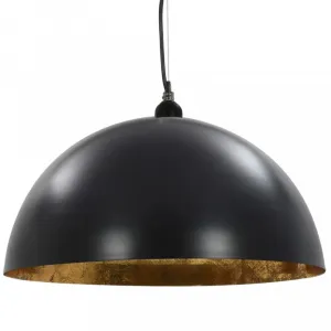 Závesná lampa 2 ks čierna / zlatá Dekorhome 40 cm