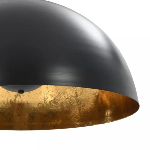 Závesná lampa 2 ks čierna / zlatá Dekorhome 40 cm