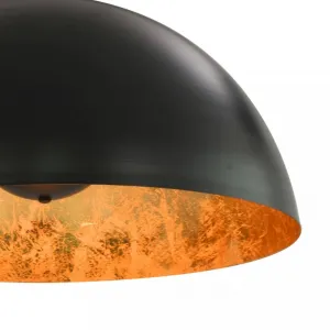 Závesná lampa 2 ks čierna / zlatá Dekorhome 40 cm