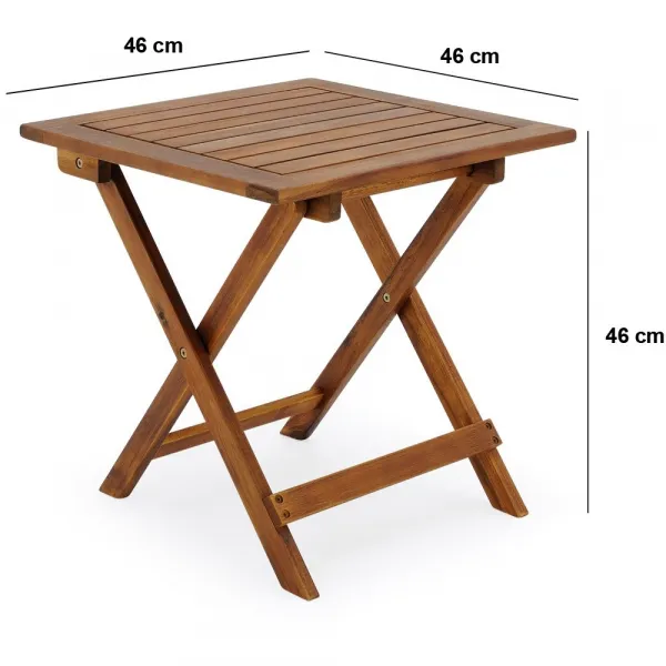 Skladací záhradný stolík akácie D0030 Dekorhome