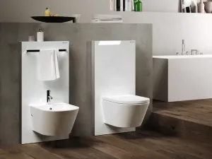 Geberit Monolith - Sanitárny modul na závesné WC, 101 cm, bočný prívod vody, biela 131.022.SI.5