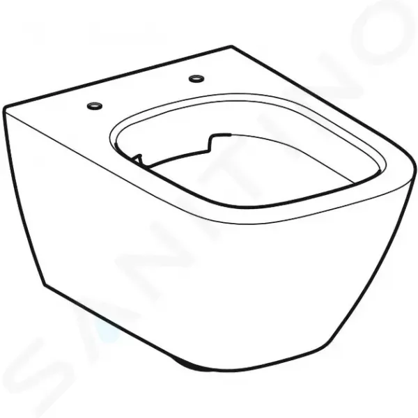 GEBERIT - Smyle Square Závesné WC, Rimfree, biela 500.379.01.1