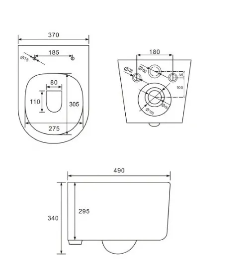 MEXEN/S - CARMEN WC misa rimless, biela 30880500