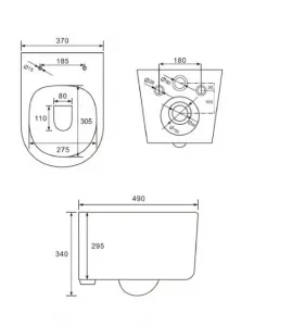 MEXEN/S - CARMEN WC misa rimless, biela 30880500
