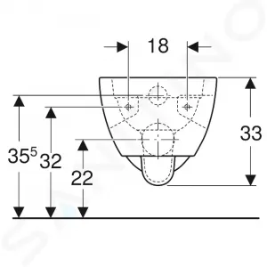 Geberit Selnova - Závesné WC, 530x360 mm, Rimfree, biela 501.545.01.1