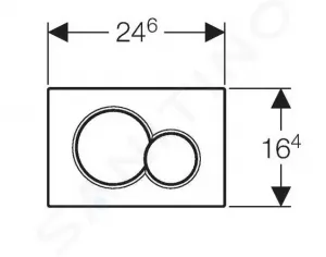 Geberit Sigma01 - Ovládacie tlačidlo Sigma01 LESK, čierna 115.770.DW.5