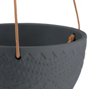 AmeliaHome Závesný kvetináč Lokai čierny, veľkosť 15,4x15,4x10