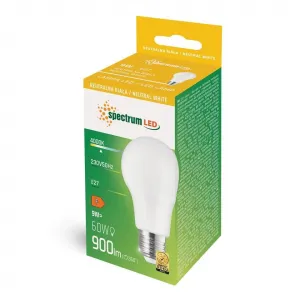 Žiarovka SPECTRUM LED E27 230V 9W neutrálna biela