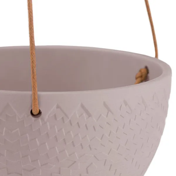 AmeliaHome Závesný kvetináč Lokai hnedý, veľkosť 15,4x15,4x10