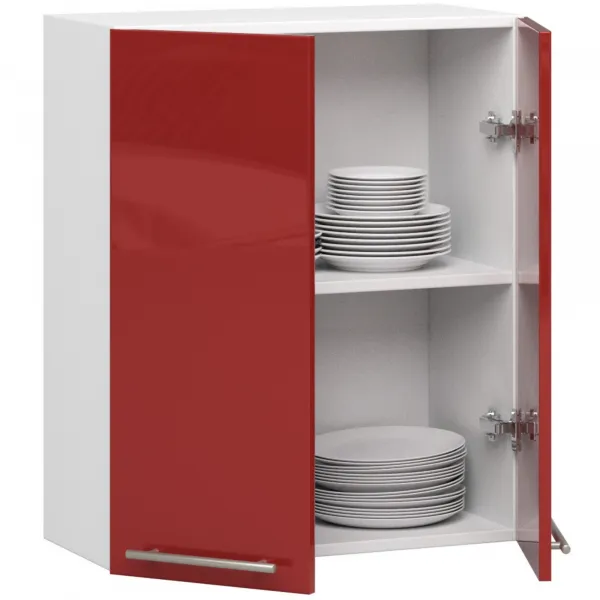 Ak furniture Závesná kuchynská skrinka Olivie W 60 cm bielo-červená