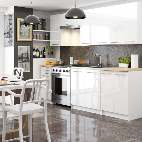 Ak furniture Závesná kuchynská skrinka Olivie W 30 cm biela