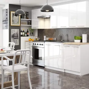 Ak furniture Závesná kuchynská skrinka Olivie W 30 cm biela