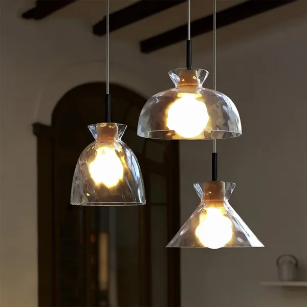 TooLight Závesná lampa La Belle XXV čierna/hnedá