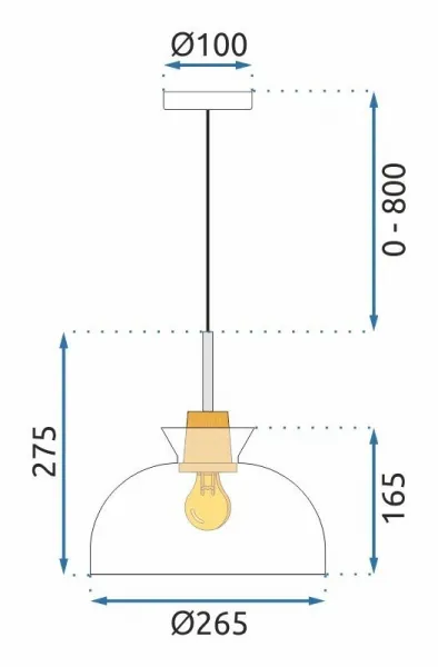 TooLight Závesná lampa La Belle XXV čierna/hnedá