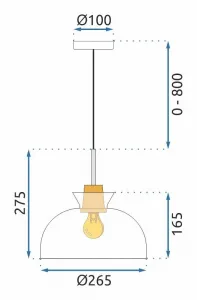 TooLight Závesná lampa La Belle XXV čierna/hnedá