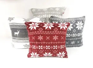 Kontrast Vánoční povlak na polštář NORDICO 40x40 cm červený