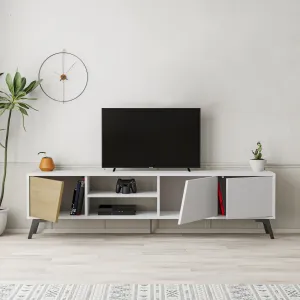 TV stolík Houseland FIONA 180 cm biely/dub safírový