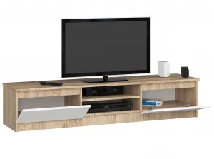 Ak furniture TV stolík Ronon 160 cm sonoma/biely