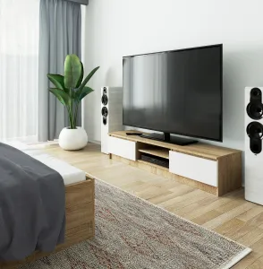 Ak furniture TV stolík Ronon 160 cm sonoma/biely