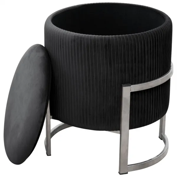 Ak furniture Taburet PURTO černý