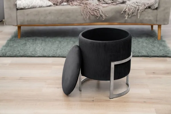 Ak furniture Taburet PURTO černý