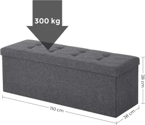 SONGMICS Taburet Soor tmavo šedý