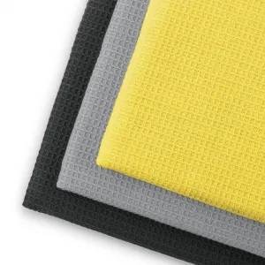 AmeliaHome Súprava kuchynských uterákov Letty Waffle - 3 ks sivá/žltá, veľkosť 50x70
