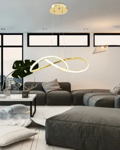 TooLight Stropné svietidlo s diaľkovým ovládaním APP394-CP zlaté