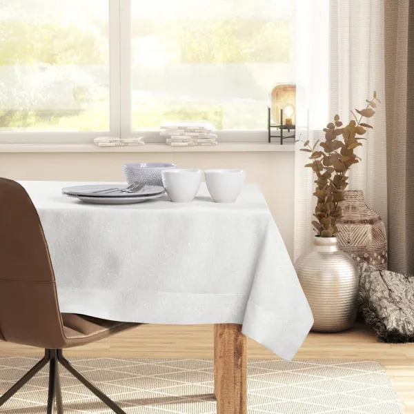 Štvorcový obrus DecoKing SPARKLE krémový, veľkosť 80x80