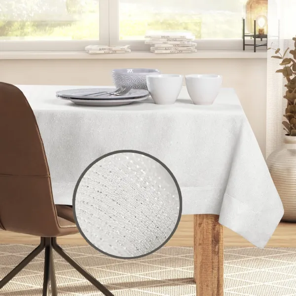 Štvorcový obrus DecoKing SPARKLE krémový, veľkosť 80x80