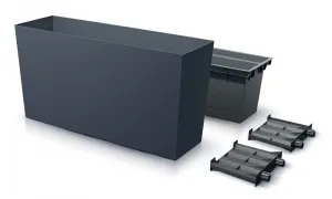 Prosperplast Stredný kvetináč s vkladom CORBI 77 cm antracit