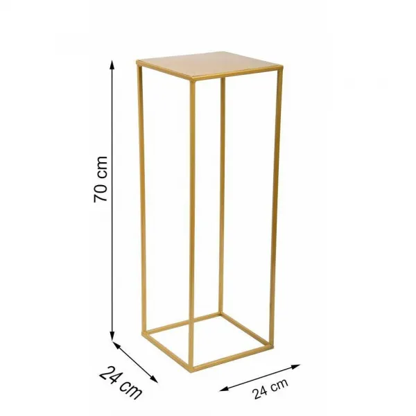 HowHomely Stojan na kvety Glenn 70 cm zlatý