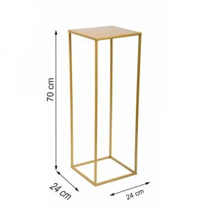 HowHomely Stojan na kvety Glenn 70 cm zlatý