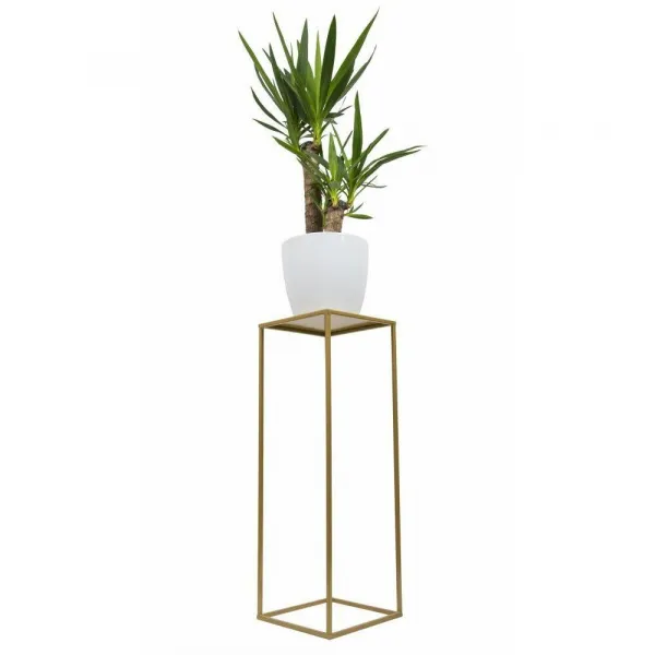 HowHomely Stojan na kvety Glenn 70 cm zlatý