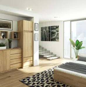 Ak furniture Šatník s nadstavcom STAR 234 cm