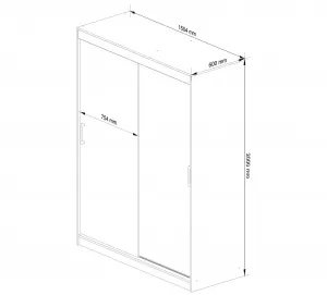 Ak furniture Šatní skříň CLP Mono 150 cm wenge