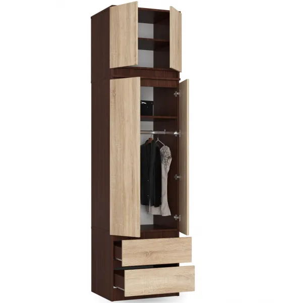 Ak furniture Nadstavec na skriňu S60 matný hnedý/béžový