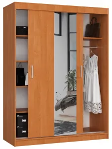 Ak furniture Šatníková skriňa so zrkadlom Reton 150 cm jelša
